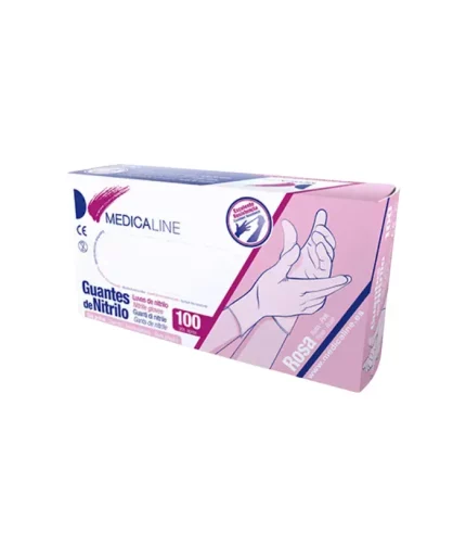 Medicaline Guantes Nitrilo Rosa